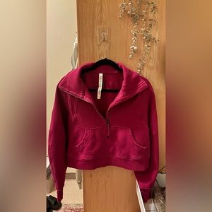 Lululemon Magenta Purple Scuba Oversized Funnel-Neck Half Zip